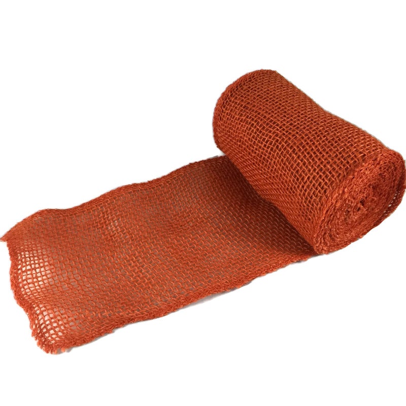 Hobby Lobby Orange Burlap Craft Ribbon Roll 5.5 in X 15 Ft - Image 4